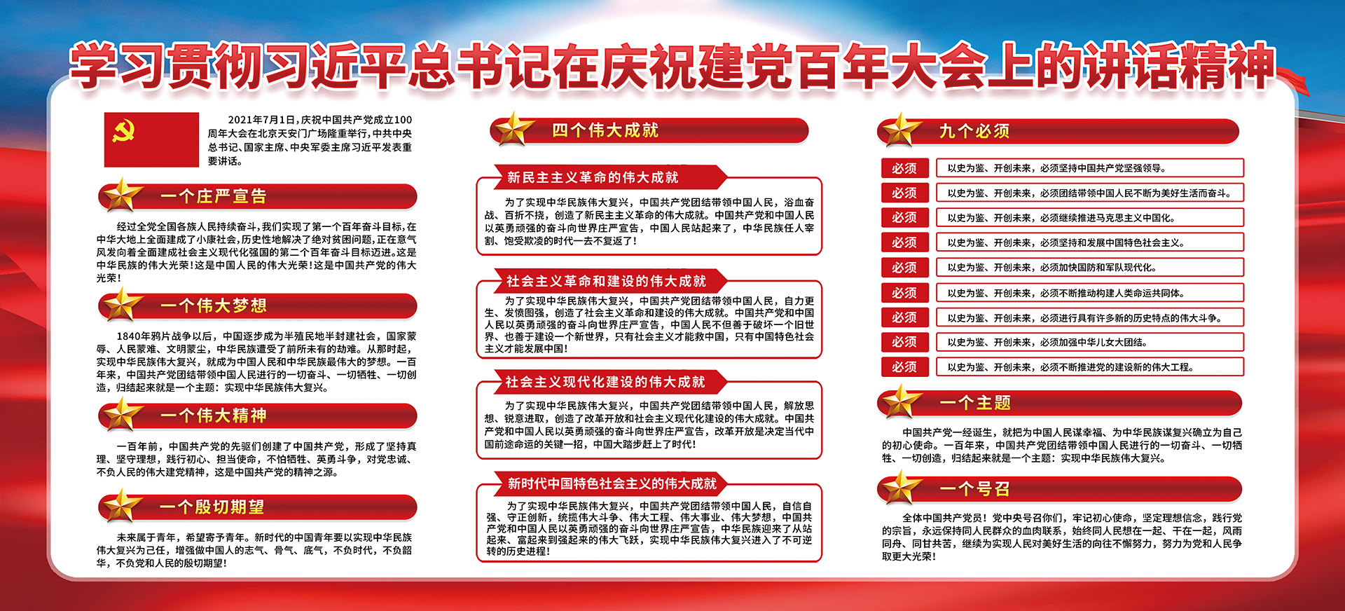 学习贯彻习近平总书记在庆祝建党百年大会上的讲话精神